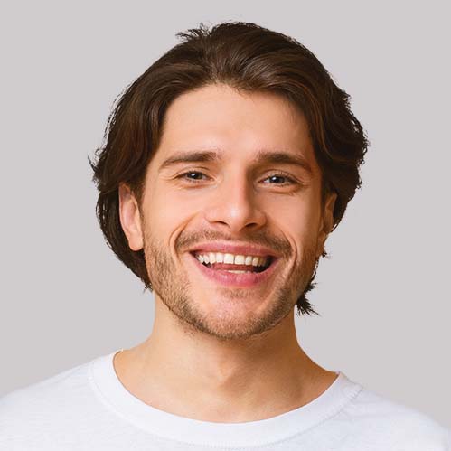 collage of happy multiracial people faces on gray5 UBNG9AE